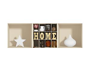 Stickers adhésifs 3D | Sticker Mural Autocollant effet 3D Home - Stickers muraux Chambre Adulte - Stickers muraux 3D - Decoration Murale Salon - Autocollants muraux Trompe l'oeil | 30x90cm