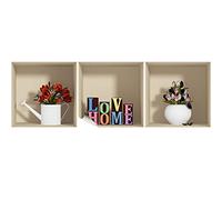 Stickers adhésifs 3D | Sticker Mural Autocollant effet 3D Love Home - Stickers muraux Chambre Adulte - Stickers muraux 3D - Decoration Murale Salon - Autocollants muraux Trompe l'oeil | 30x90cm
