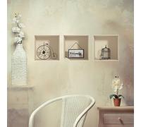 Stickers adhésifs 3D | Sticker Mural Autocollant effet 3D Welcome vintage - Stickers muraux Chambre Adulte - Stickers muraux 3D - Decoration Murale Salon - Autocollants muraux Trompe l'oeil | 30x90cm