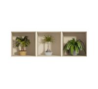 Stickers adhésifs 3D | Sticker Mural Autocollant Petits Palmiers - Stickers muraux chambre adulte - Stickers muraux 3D - Decoration Murale Salon - Autocollants muraux Trompe l'oeil Chambre | 30x90cm