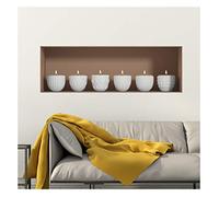 Stickers adhésifs Effet 3D | Stickers muraux chambre adulte Bougies - Sticker mural 3D - Stickers muraux 3D - Decoration Murale Salon/Decoration maison Adhesif Mural Trompe l'oeil Chambre | 30x90cm