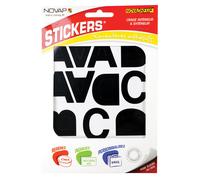 Stickers adhésifs lettres alphabétiques 40 mm coloris noir