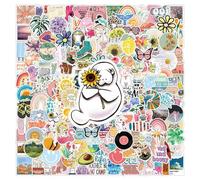 Stickers Aesthetic, 200 Pièces Autocollants Kawaii en Vinyle Waterproof, Graffiti Autocollants d'été pour Scrapbooking, Journaling, Ordinateur Portable, Skateboard, Valise, Thermos, Guitare, Tasse