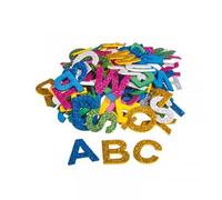 Stickers Alphabet Mousse Pailletée 182 Pièces