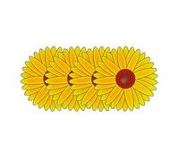 Stickers anti-mouches - Non Toxique - Motif Tournesol - Pack de 4 - Usage Intérieur - Adhésif