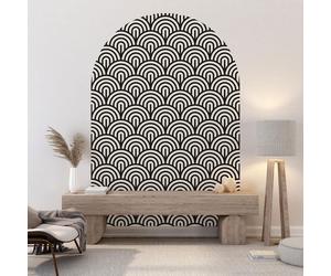 Stickers Arche - Lumaléa - Motif Vintage - Adhésif MAT - Largeur 120 x Hauteur 215 cm