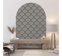 Stickers Arche - Lumaléa - Motif Vintage - Adhésif MAT - Largeur 150 x Hauteur 215 cm