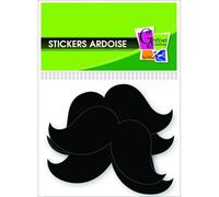Stickers Ardoise Moustache 12 Pièces