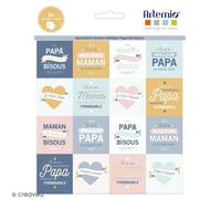 Stickers - Artemio - Papa et Maman - 46 pcs - Multicolore - Scrapbooking - Créatif