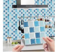 Stickers Auto-adhésif de Mosaïque Carrelage Mural Imperméable Papier pour Salle de Bain et Cuisine,20 Pièces,10 * 10cm