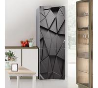 Stickers autocollants pour frigo, autocollant de réfrigérateur couvrant entièrement la porte du réfrigérateur, autocollants muraux pour décalcomanie de cuisine, géométrie triangulaire noire moderne