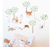 Stickers Balade en forêt (70 x 70 cm)