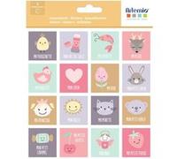 Stickers bébé - Ma poussinette - 3,5 cm - 32 pcs Multicolore G
