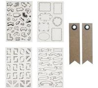 Stickers bulles et flèches pour Bullet Journal + 20 étiquettes kraft Fanion Multicolore G