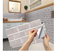 Stickers Carrelage Cuisine 12 pcs - PVC Imperméable, Auto-Adhésif pour Salle de Bains & Cuisine