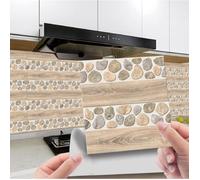 Stickers carrelage PVC étanches 20 pièces 20x20cmDécoration murale cuisine et salle de bainsRésistants à l'eau et à l'hui