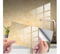 Stickers Carrelage - YSTP - Rectangle Adhésif Décoratif - Jaune - 30x15cm - 16 Pièces