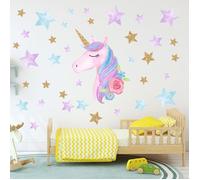 Stickers chambre d'enfant licorne stickers muraux auto-adhésifs princesse chambre décoration graffiti autocollants