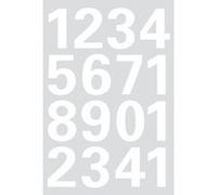 Stickers chiffres 0-9, film en blanc