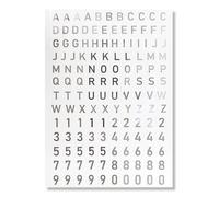 Stickers Chiffres Et Alphabet Transparents Argentés 137 Pièces