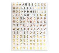 Stickers Chiffres Et Alphabet Transparents Dorés 137 Pièces