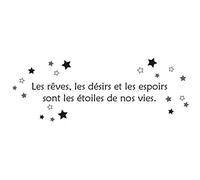 Stickers Citation - Les rêves, les désirs et les espoirs sont les étoiles de nos vies