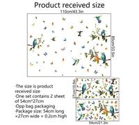 Stickers De Fenêtre Colibri Et Papillon, Stickers Muraux Oiseaux, Stickers Muraux Feuilles Vertes, Stickers Muraux Animaux Colorés, Stickers Pare-Chocs, Stickers De Fenêtre Printemps Multicolore