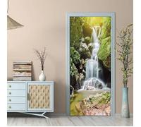 Stickers De Porte 77X200cm Cascade de Soleil Autocollant Porte Affiche 3D Cuisine Chambre Auto-adhésif Amovible Murale Décoration