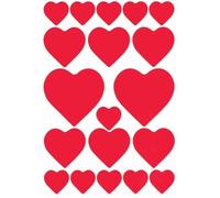 Herma Stickers décoratifs DECOR Cœurs 3x19 (54 pièces) rouges