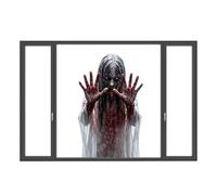 Stickers d'Halloween pour Fenêtre Décorations autocollantes miroir horreur