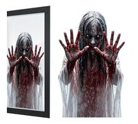 Stickers d'Halloween pour Fenêtre Stickers Miroir Effrayants Sanglants