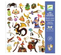 Stickers - DJECO - Médiéval fantastique - Multicolore - Tampon et gomettes - Pour enfants à partir de 3 ans