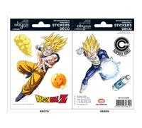 Stickers Dragon Ball Z - ABYSTYLE - 2 planches - 16x11 cm - Stickers prédécoupés - Vinyle transparent repositionnable