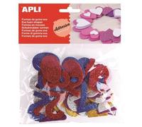 Stickers En Mousse Caoutchouc Chiffres Pailleté 50 Pièces