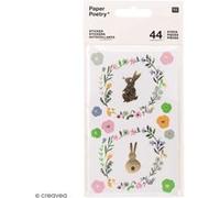Stickers en papier - Lapins de Pâques - 44 pcs G