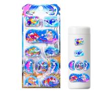 Stickers en Relief,Décalcomanies Créatures Marines Créatives - Autocollant Poisson 3D En Relief - Pour Carnet Scrapbooking Agendas Portable Téléphone Bouteille Cadeaux Enseignants Et
