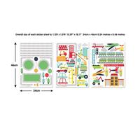 Stickers - Enfant - Transport - 61 Autocollants - Vinyle - Repositionnables