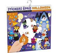 Stickers épais Halloween Pochette de 25 autocollants épais et repositionnables avec 4 décors À partir de 18 mois