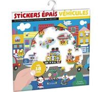 Stickers épais : Véhicules - Pochette de 30 autocollants épais et repositionnables avec 4 décors - À partir de 18 mois