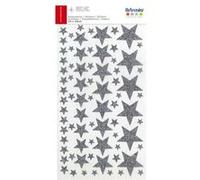Stickers étoiles à paillettes argentées Argenté G