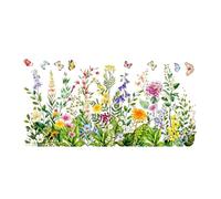 Stickers Fenetre Fleurs Papillons Printemps Ete Decalcomanie Sun Catcher Sticker Fenetre Film Fenetre Anti Regard Fleurs Autocollant Vitre Decoration Fenetre Statique 30x60CM 1pc