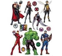 Stickers géant marvel avengers 7 personnages - planche de 65 cm x 85 cm