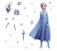 Sticker Géant Repositionnable Disney la Reine des Neiges 2 Elsa et Olaf