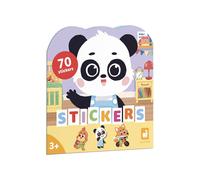 Janod – Cahier de stickers La Journée Dès 18 mois – 12 p à décorer + 8 p gommettes repositionnables