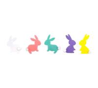Stickers Lapins Feutrine Avec Pompons Pailletés 24 Pièces