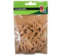Stickers - Lettres alphabet - Kraft - 36 motifs Marron G