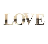 Stickers LOVE lettres dorées 15 cm - Doré - Taille Unique