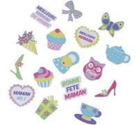 Stickers - Maman - Cadeaux - Autocollant - Mousse caoutchouc - 24 pièces