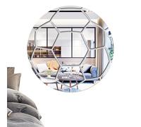Stickers miroir acrylique - 30 cm autocollants muraux miroir hexagone football, miroirs acryliques en forme de ballon de football | décorations murales miroirs modernes | autocollants, pour salon