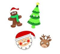 Stickers Mousse Personnage De Noël 12 Pièces